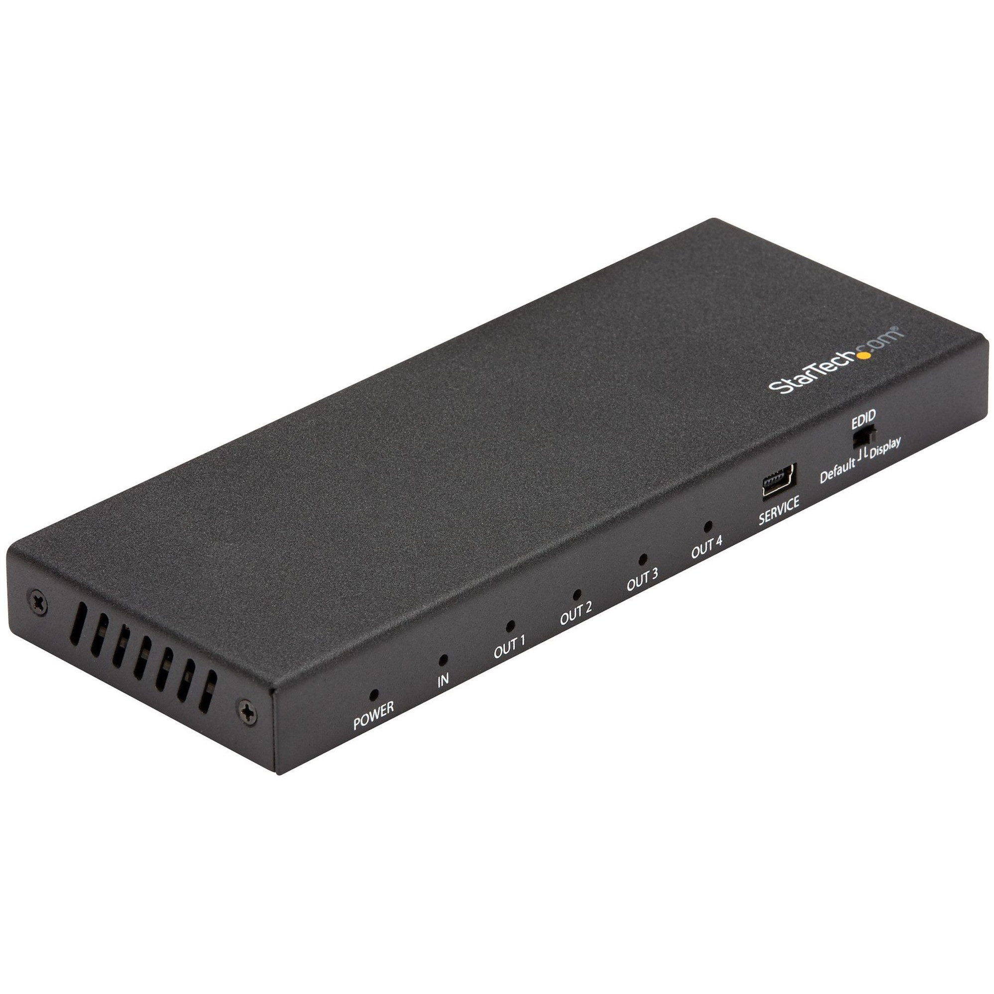 Startech .com 4 Port HDMI Splitter4K 60Hz1x4 Way HDMI 2.0 SplitterHDRST124HD202HDMI 2.0 splitter supports UHD 4K at 60Hz and HD… ST124HD202