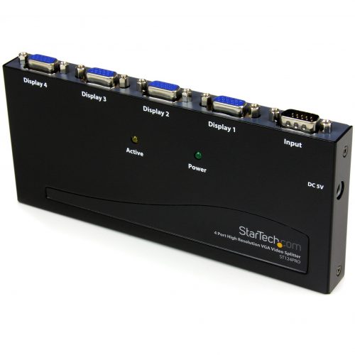 Startech .com .com 4 Port High Resolution VGA Video Splitter300 MHzVideoView Pro 47 Port High Resolution 300 MHz Video Splitter -… ST124PRO