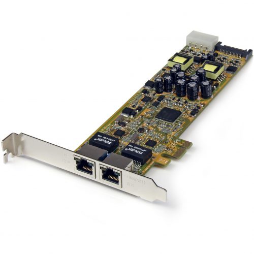 Startech .com Dual Port PCI Express Gigabit Ethernet PCIe Network Card AdapterPoE/PSEAdd two Power-over-Ethernet Gigabit Ports to a PC… ST2000PEXPSE