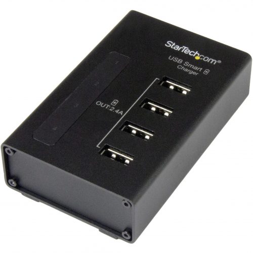 Startech .com 4-Port Charging Station for USB Devices48W/9.6ACharge up to four mobile devices at the same time, from a central location -… ST4CU424