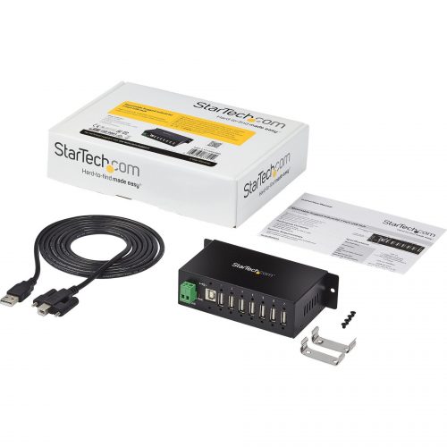 Startech .com Mountable Rugged Industrial 7 Port USB 2.0 HubAdd 7 external, wall/DIN rail mountable USB 2.0 ports from a single USB connect… ST7200USBM