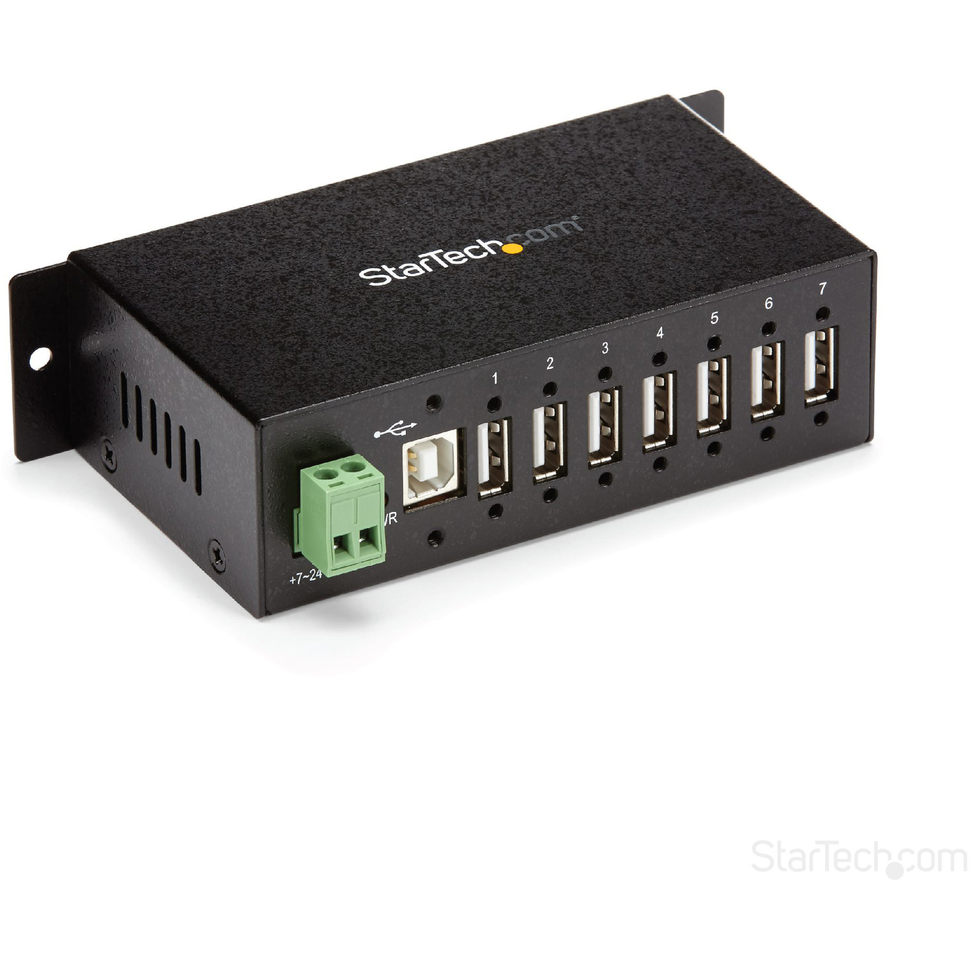 Startech .com Mountable Rugged Industrial 7 Port USB 2.0 HubAdd 7 external, wall/DIN rail mountable USB 2.0 ports from a single USB connect… ST7200USBM