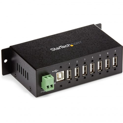 Startech .com Mountable Rugged Industrial 7 Port USB 2.0 HubAdd 7 external, wall/DIN rail mountable USB 2.0 ports from a single USB connect… ST7200USBM