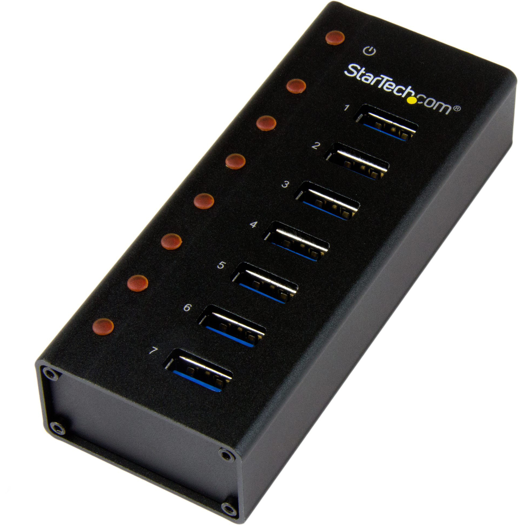 Startech .com 7 Port USB 3.0 HubDesktop or Wall-mountable Metal EnclosureConnect 7 high-performance devices to your computer or Mac with… ST7300U3M