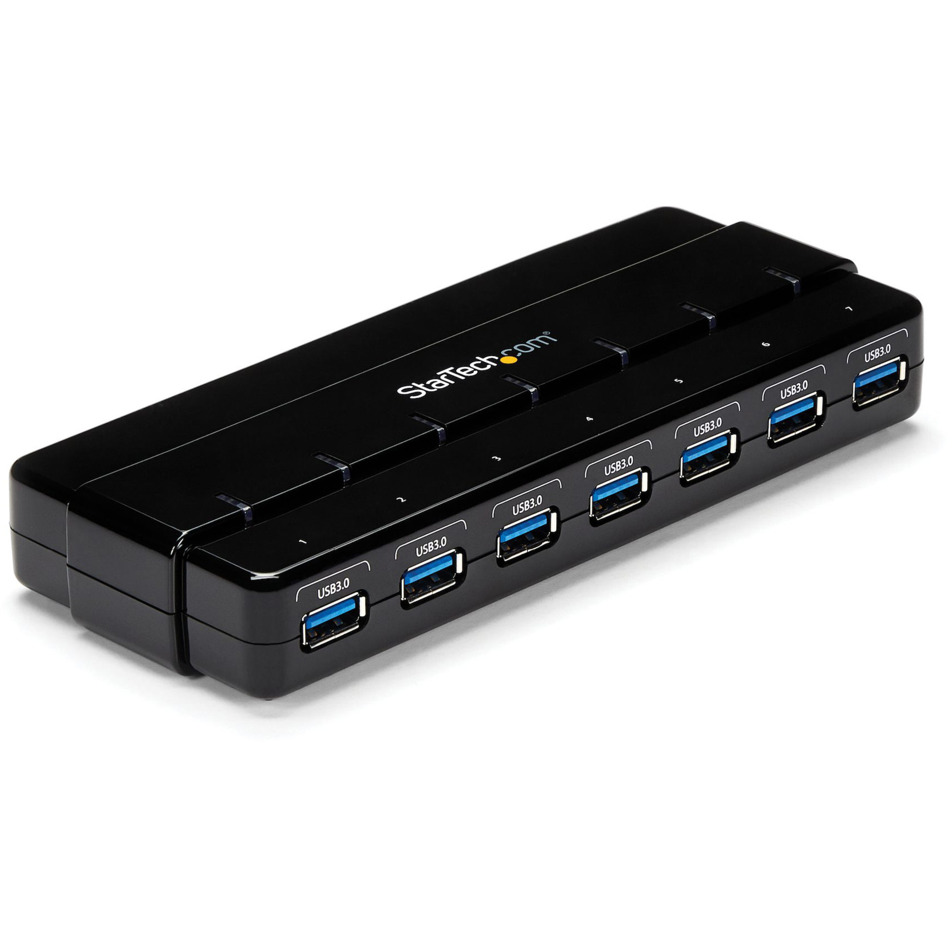 Startech .com 7 Port SuperSpeed USB 3.0 HubDesktop USB Hub with Power AdapterBlackAdd 7 external, SuperSpeed USB 3.0 ports to a comp… ST7300USB3B