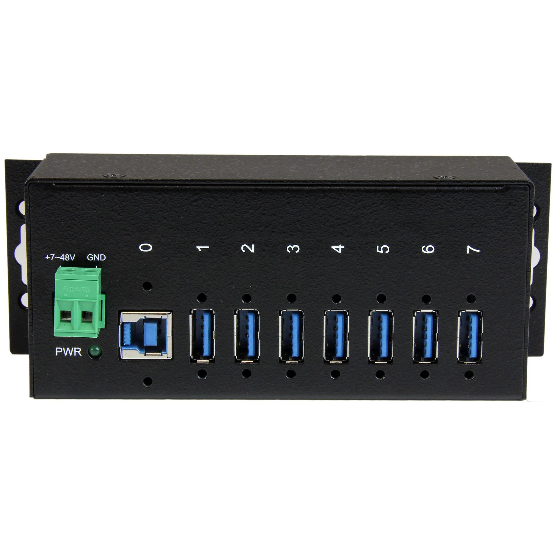 Startech .com 7 Port Industrial USB 3.0 Hub with ESDAdd seven USB 3.0 ports  with this DIN rail or surface-mountable metal hub15kV ESD P ST7300USBME