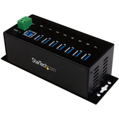 Startech .com 7 Port Industrial USB 3.0 Hub with ESDAdd seven USB 3.0 ports with this DIN rail or surface-mountable metal hub15kV ESD P… ST7300USBME