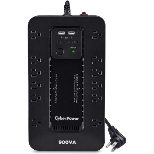 CyberPower ST900U 900VA Standby UPS System – 500W NEMA 5-15P 12 Outlets