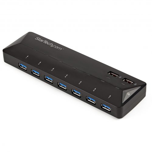 Startech .com 7-Port USB 3.0 Hub plus Dedicated Charging Ports2 x 2.4A PortsDesktop USB Hub and Fast-Charging StationAdd seven USB 3…. ST93007U2C