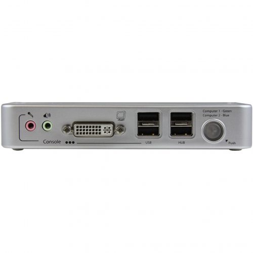 Startech .com 2 Port USB DVI KVM Switch Kit with Cables USB 2.0 Hub & AudioUSB DVI KVM with Cables and Audio SwitchingKVM / audio / USB s… SV211KDVI