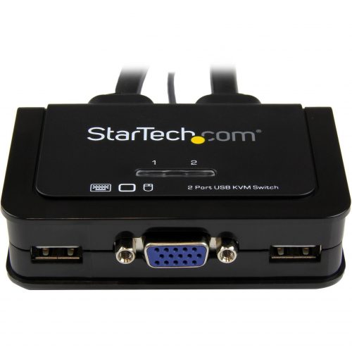 Startech .com 2 Port USB VGA Cable KVM SwitchUSB Powered with Remote SwitchControl two VGA, USB-equipped PCs with a single monitor, keyboa… SV211USB