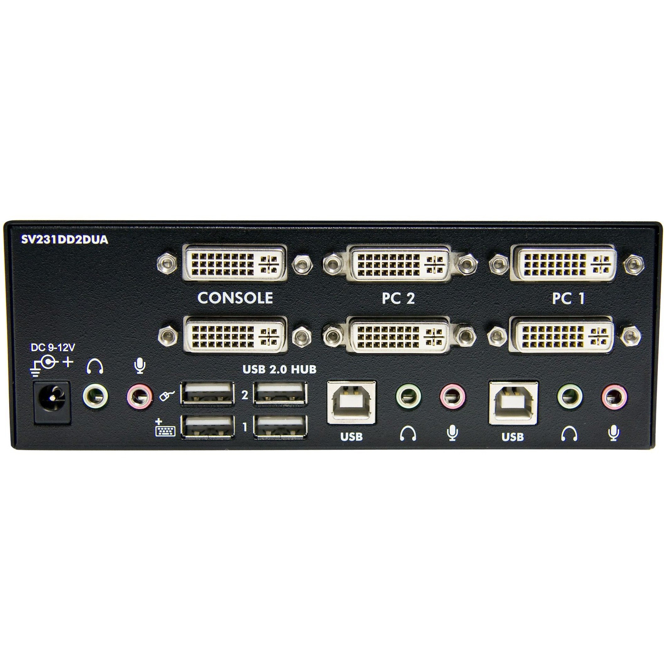 Startech .com 2 Port Dual DVI USB KVM Switch w/ Audio & USB HubShare a keyboard, mouse and dual DVI displays/monitors between 2 multimedia… SV231DD2DUA