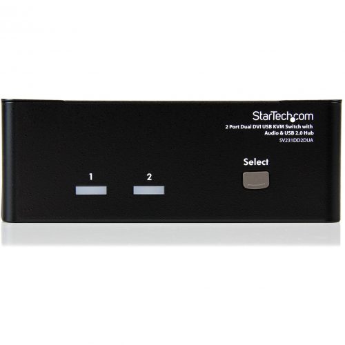 Startech .com 2 Port Dual DVI USB KVM Switch w/ Audio & USB HubShare a keyboard, mouse and dual DVI displays/monitors between 2 multimedia… SV231DD2DUA