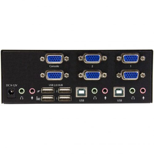 Startech .com 2-port KVM Switch with Dual VGA and 2-port USB HubUSB 2.0Access two dual-video computers and two shared USB peripherals… SV231DVGAU2A