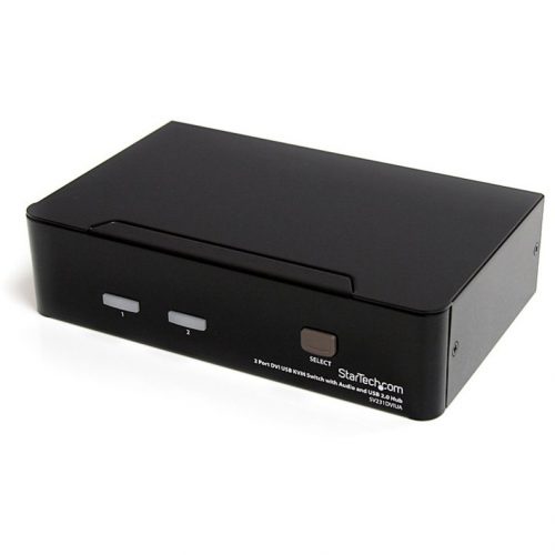 Startech .com .com 2 Port DVI + USB KVM Switch with AudioKVM switchUSB 2.0 Hub2 ports1 local user1UShare keyboard, m… SV231DVIUA