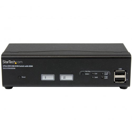 Startech .com 2 Port USB DVI KVM Switch with DDM Fast Switching Technology and CablesControl 2 DVI, USB-equipped PCs with a single periph… SV231DVIUDDM