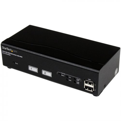 Startech .com 2 Port USB DVI KVM Switch with DDM Fast Switching Technology and CablesControl 2 DVI, USB-equipped PCs with a single periph… SV231DVIUDDM