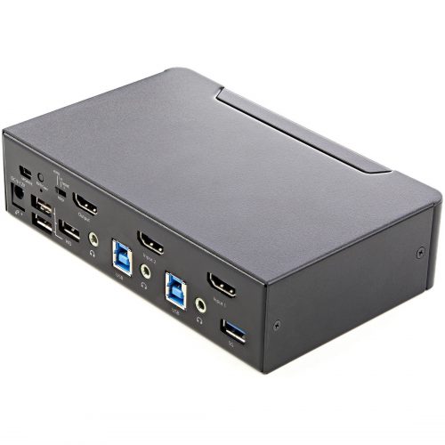 Startech .com 2 Port HDMI KVM Switch 4K 60Hz UHD HDR, HDMI 2.0 Single Monitor, 2 Port USB 3.0 Hub, 4x USB HID, Audio, Hotkey Switching, TAA -… SV231HU34K6