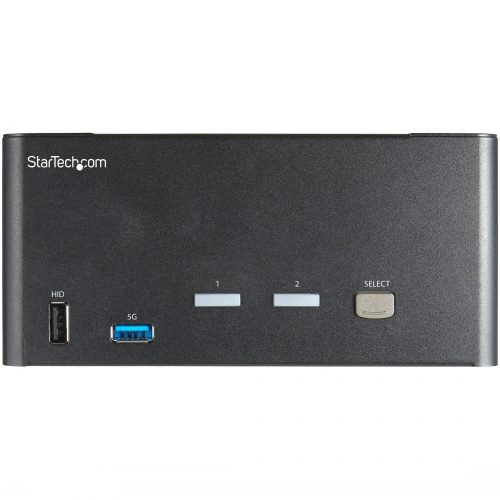 Startech .com 2 Port Triple Monitor DisplayPort KVM Switch 4K 60Hz UHD HDR, DP 1.2 KVM Switch, 2-Pt USB 3.0 Hub, 4x USB HID, Audio, Hotkey -… SV231TDPU34K