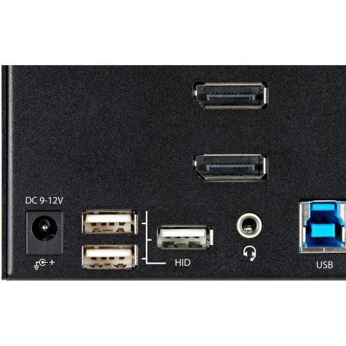 Startech .com 2 Port Triple Monitor DisplayPort KVM Switch 4K 60Hz UHD HDR, DP 1.2 KVM Switch, 2-Pt USB 3.0 Hub, 4x USB HID, Audio, Hotkey -… SV231TDPU34K