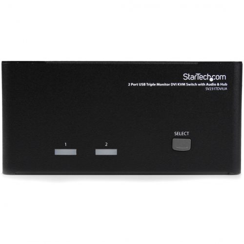 Startech .com 2 Port Triple Monitor DVI USB KVM Switch with Audio & USB 2.0 HubSwitch between two triple head computers, while sharing thr… SV231TDVIUA