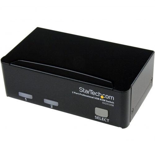 Startech .com 2 Port Professional USB KVM Switch Kit with CablesControl 2 USB VGA based computers with this complete KVM kit including cables… SV231USB