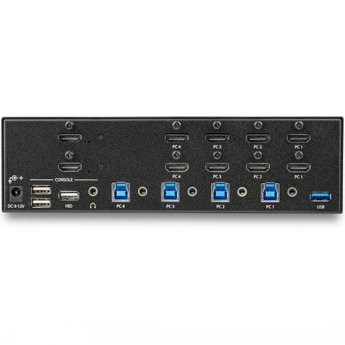 Startech .com 4 Port HDMI KVM Switch4K 30HzDual DisplayThis 4 port 4K HDMI KVM with dual monitor support lets you control four HDMI… SV431DHD4KU