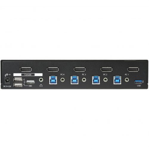 Startech .com 4-Port DisplayPort KVM SwitchDP KVM Switch with Built-in USB 3.0 Hub for Peripherals4K 30 HzControl four DP computers… SV431DPU3A2