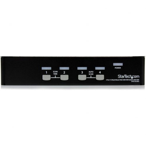 Startech .com 4 Port 1U Rackmount USB KVM Switch with OSDControl up to 4 VGA and USB computers from a single keyboard, mouse and monitor -… SV431DUSBU