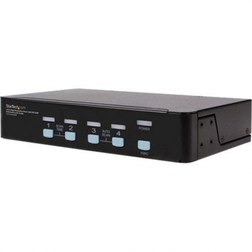Startech .com .com 4 Port High Resolution USB DVI Dual Link KVM Switch with AudioControl up to 4 high resolution multimedia compu… SV431DVIUAHR