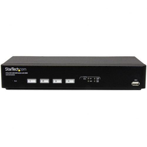 Startech .com 4 Port USB DVI KVM Switch with DDM Fast Switching Technology and CablesControl 4 DVI, USB-equipped PCs with a single periph… SV431DVIUDDM