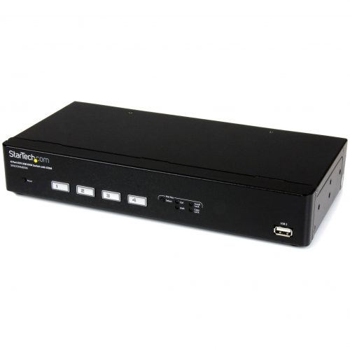 Startech .com 4 Port USB DVI KVM Switch with DDM Fast Switching Technology and CablesControl 4 DVI, USB-equipped PCs with a single periph… SV431DVIUDDM