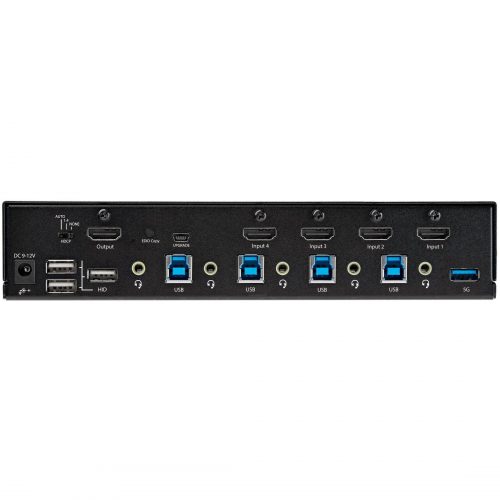 Startech .com 4 Port HDMI KVM Switch 4K 60Hz UHD HDR, HDMI 2.0 Single Monitor, 2 Port USB 3.0 Hub, 4x USB HID, Audio, Hotkey Switching, TAA -… SV431HU34K6