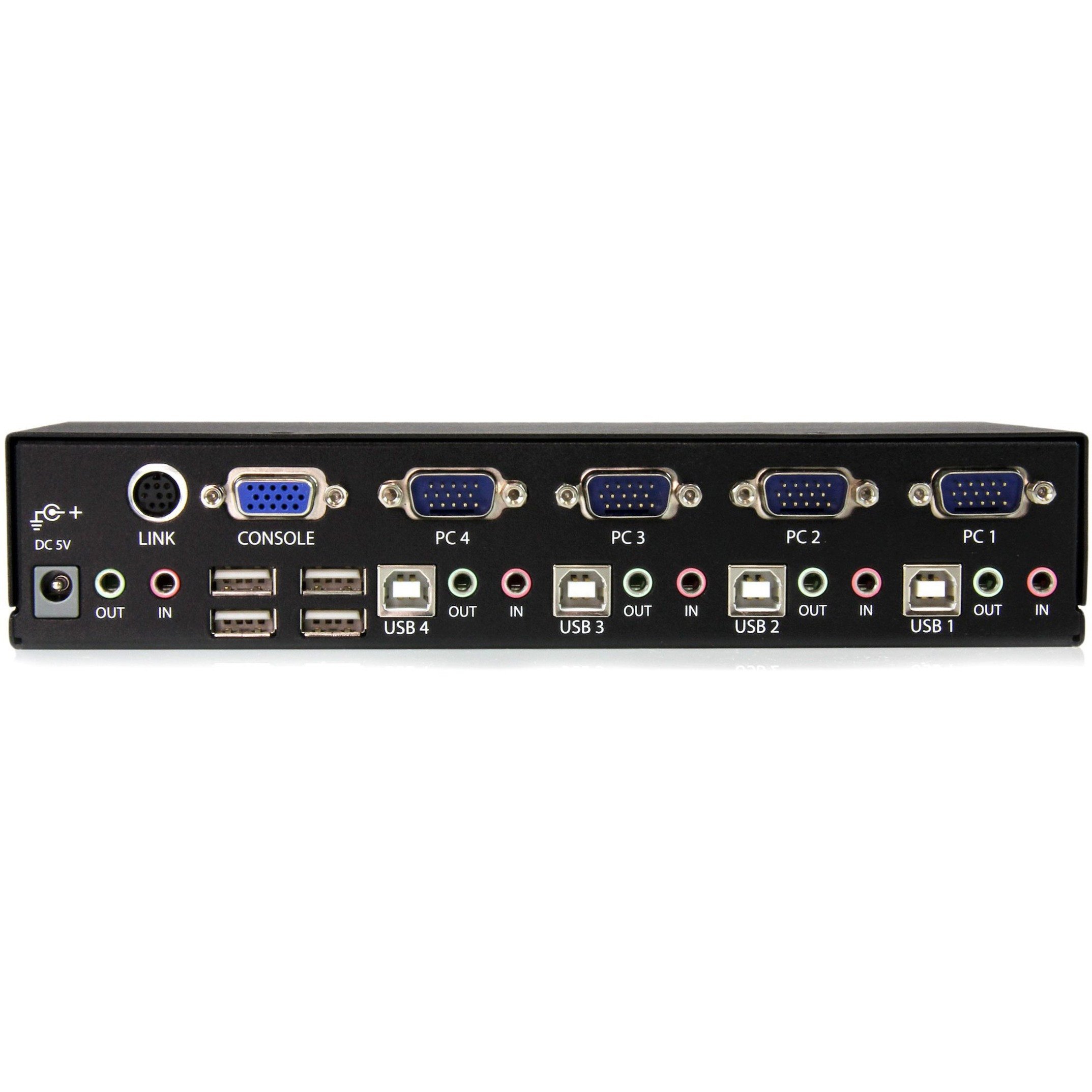 Startech .com .com 4 Port Rack Mountable USB KVM Switch With Audio and USB 2.0 HubKVM / audio / USB switchUSB4 portsRack M… SV431USBAE