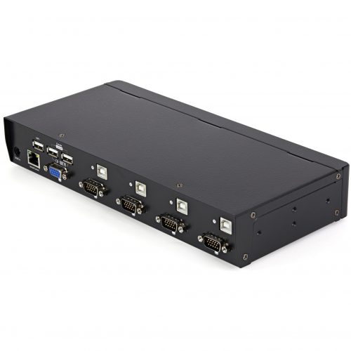 Startech .com 4 Port USB VGA KVM Switch with DDM Fast Switching Technology and CablesControl 4 VGA, USB-equipped PCs with a single periphe… SV431USBDDM