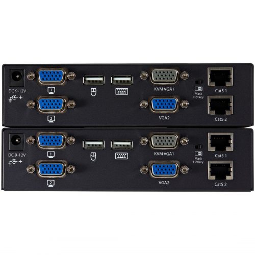 Startech .com USB Dual VGA over Cat5 KVM Console Extender650 ft / 200mOperate a Dual VGA, USB-enabled PC up to 650ft away, as if it was… SV565DUTPU
