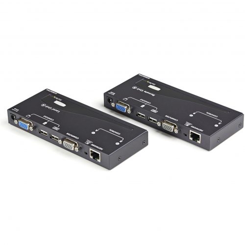 Startech .com USB VGA KVM Console Extender over Cat5 UTP 1000 ftControl a KVM or server from up to 300m (984ft) awaykvm extenderKVM E… SV565UTPUL