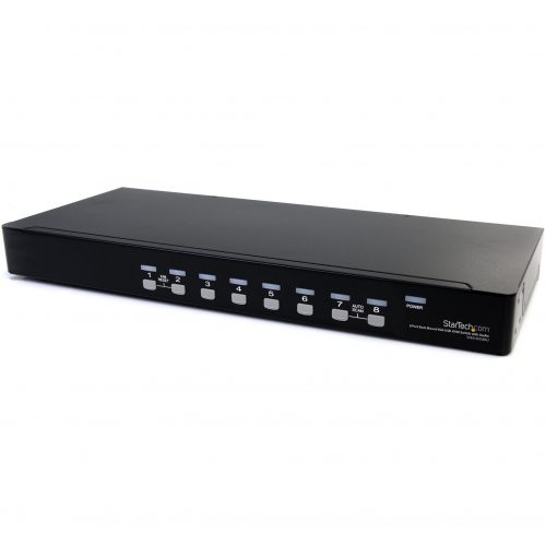 Startech .com 8 Port Rackmount USB VGA KVM Switch w/ AudioControl up to 8 VGA and USB computers from a single keyboard, mouse and monitor… SV831DUSBAU