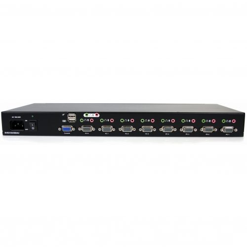 Startech .com 8 Port Rackmount USB VGA KVM Switch w/ AudioControl up to 8 VGA and USB computers from a single keyboard, mouse and monitor… SV831DUSBAU