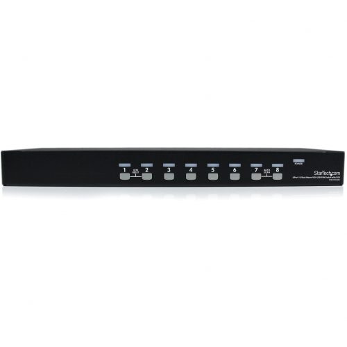 Startech .com 8 Port 1U Rackmount USB KVM Switch with OSDControl up to 8 VGA and USB computers from a single keyboard, mouse and monitor -… SV831DUSBU