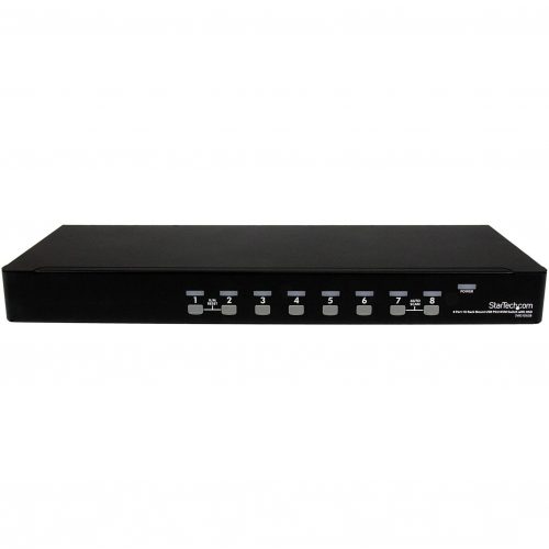 Startech .com 8 Port 1U Rackmount USB PS/2 KVM Switch with OSDControl up to 8 USB or PS/2-connected computers from one keyboard, mouse and m… SV831DUSB