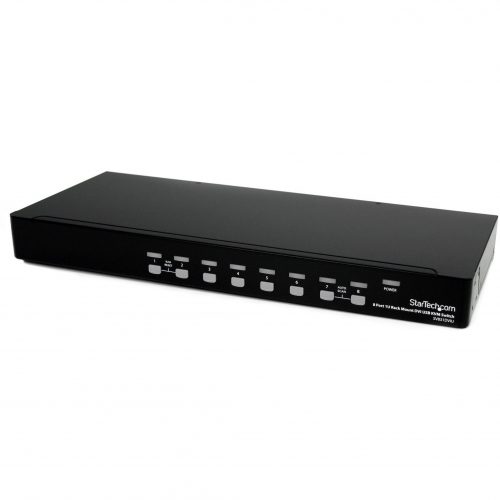 Startech .com 8 Port 1U Rackmount DVI USB KVM SwitchControl up to 8 USB computers with DVI or HDMI video, from one keyboard, mouse and monit… SV831DVIU