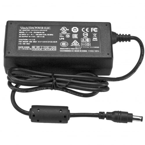 Startech .com Replacement 12V DC Power Adapter12 Volts 5 AmpsReplace your lost or failed power adapterWorls with a range of devices th… SVA12M5NA