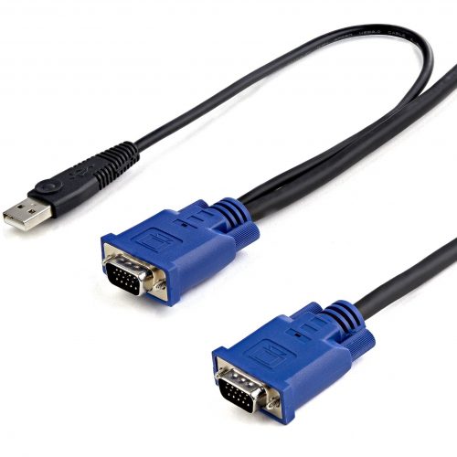 Startech .com .com 15 ft 2-in-1 Ultra Thin USB KVM CableVideo / USB cable4 pin USB Type A, HD-15 (M)HD-15 (M)4.57 mConn… SVECONUS15