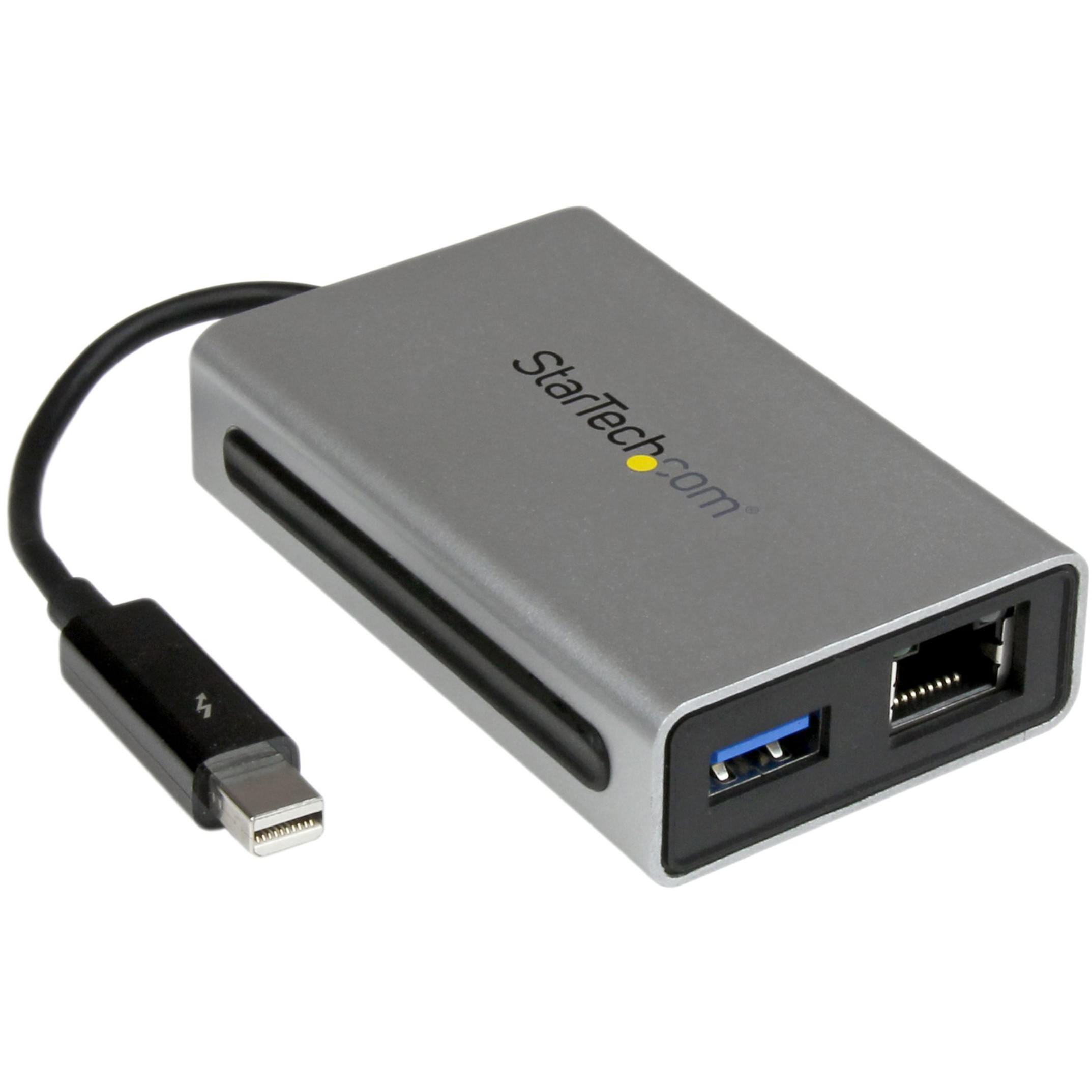 Startech .com Thunderbolt to Gigabit Ethernet plus USB 3.0Thunderbolt AdapterAdd a Gigabit Ethernet port and a USB 3.0 hub port to your T… TB2USB3GE