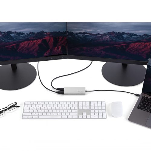 Startech .com Thunderbolt 3 to Dual HDMI 2.0 Adapter4K 60Hz Dual Monitor TB3 HDMI Video AdapterThunderbolt 3 Certified -Mac & Windows -… TB32HD24K60