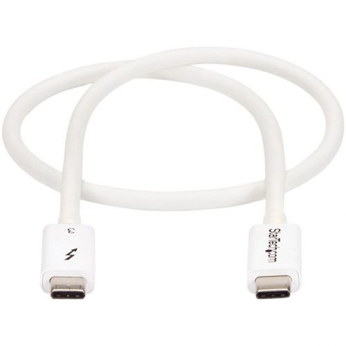 Startech .com Thunderbolt 3 Cable0.5m / 1 ftWhite4K 60Hz40GbpsPassiveThunderbolt CableUSB Type C ChargerProvide 4x t… TBLT34MM50CW