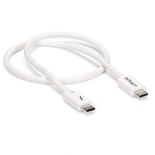 Startech .com Thunderbolt 3 Cable0.5m / 1 ftWhite4K 60Hz40GbpsPassiveThunderbolt CableUSB Type C ChargerProvide 4x t… TBLT34MM50CW
