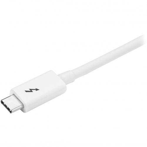 Startech .com 1m Thunderbolt 3 Cable20GbpsWhiteThunderbolt / USB-C / DisplayPort CompatibleThunderbolt 3 USB-C CableProvide 2x… TBLT3MM1MW