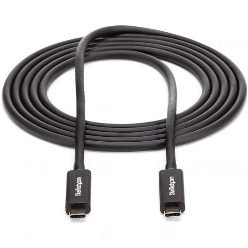 Startech .com .com 6 ft 2m Thunderbolt 3 Cable w/ 100W PD40GbpsDual 4K or Full 5KCertified Thunderbolt 3 USB-C CableTransf… TBLT3MM2MA